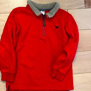 NWOT Red Sweater with Quarter-zip.  From Carter’s.  Warm and cozy.